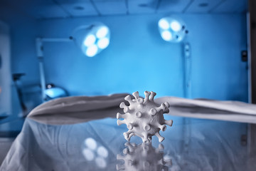 Obraz na płótnie Canvas medical equipment in a hospital covid-19 virus concept abstract background