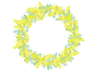 mimosa wreath