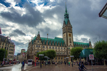 Fototapeta na wymiar Hamburg main square