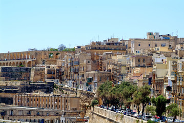 Malta 2005 : Aerial view of Baie de La Valetta At Afternoon