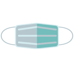Obraz premium Medical mask N95. Icon protective respiratory mask. COVID-19 protection. Methods to prevent transmission of infection, virus, coronavirus, influenza. Protective respiratory mask. Flat design vector