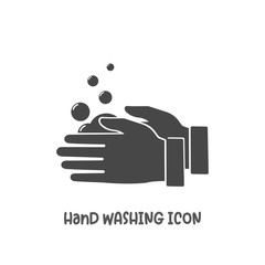 Hand wash icon simple flat style vector illustration.