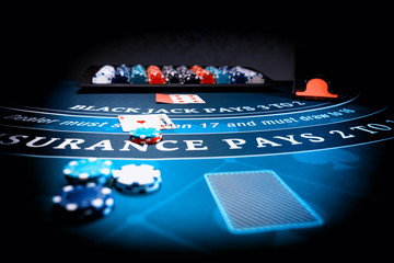Casino Black Jack table