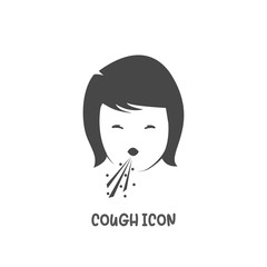 Cough icon simple flat style vector illustration.