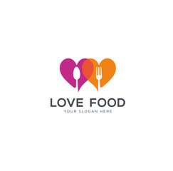 Love food logo template
