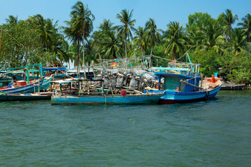 Obraz premium Fishing Village at Phu Quoc, Vietnam, Southeast Asia