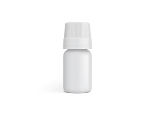 white plastic blank packaging medicine jar mock up 