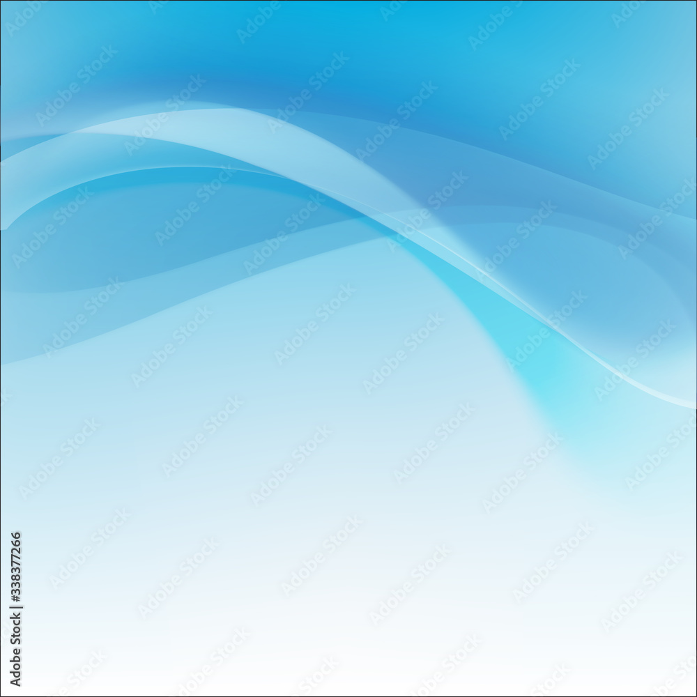 Poster abstract background light blue curve and wave element 2020 002