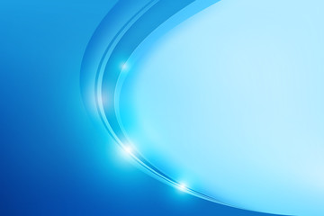 Abstract blue overlap and curve 002