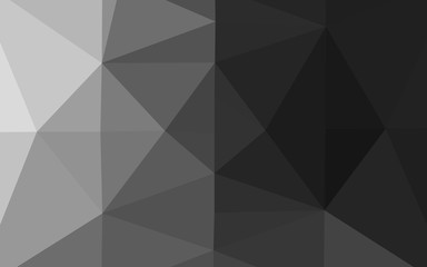 Dark Silver, Gray vector triangle mosaic template. Shining illustration, which consist of triangles. Textured pattern for background.