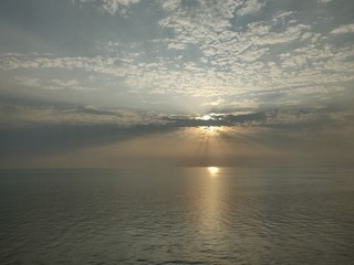 sunset on the sea