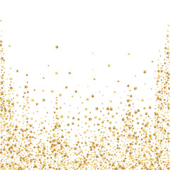 Gold stars luxury sparkling confetti. Scattered sm