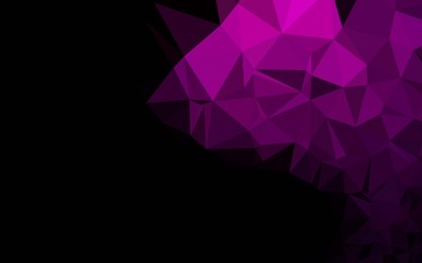 Dark Purple vector blurry triangle texture. Triangular geometric sample with gradient.  Completely new design for your business.