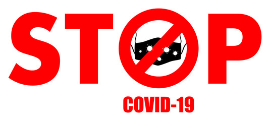 Stop Covid-19 Sign & Symbol, Illustration concept coronavirus