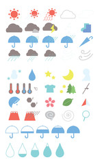 天気のアイコン　カラー