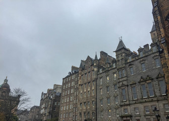 Fototapeta na wymiar View of architecture in the old town of Edinburgh Scotland