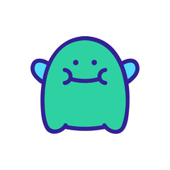 Troll toy icon vector. Troll toy sign. color contour symbol illustration