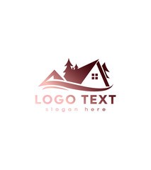 Abstract mountain vector logo template, vector logo for business and company identity 