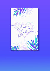 Save tha date card design. Wedding invitation template with mandala