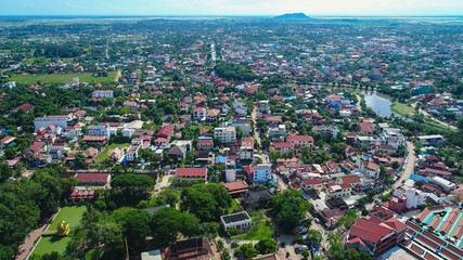 Obraz premium Ville de Siem Reap au Cambodge vue du ciel