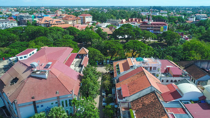 Ville de Siem Reap au Cambodge vue du ciel