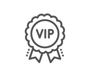Vip award line icon. Very important person medal sign. Member club privilege symbol. Quality design element. Editable stroke. Linear style vip award icon. Vector