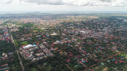 Ville de Siem Reap au Cambodge vue du ciel