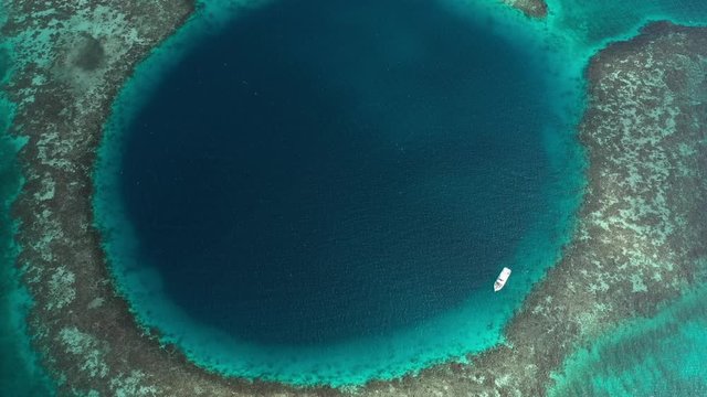 Aerial View over the Great Blue Hole