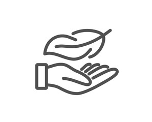 Lightweight line icon. Feather quill sign. Light nib symbol. Quality design element. Editable stroke. Linear style lightweight icon. Vector