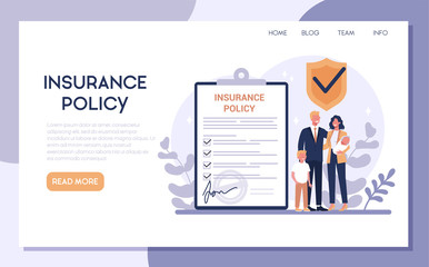 Insurance web banner set. Idea of security and protection of property