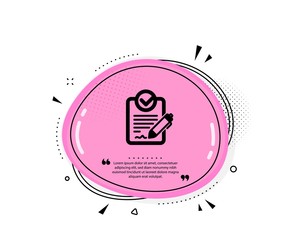 Rfp icon. Quote speech bubble. Request for proposal sign. Report document symbol. Quotation marks. Classic rfp icon. Vector