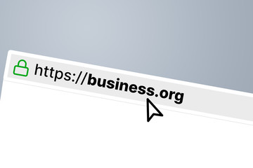 .org business url in a browser bar - obrazy, fototapety, plakaty