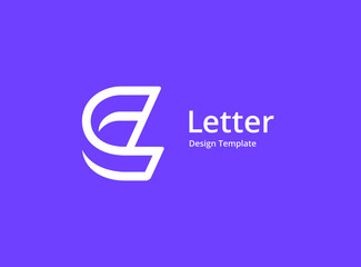 Letter E logo icon design template elements