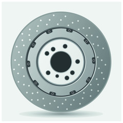 break disk on isolated background vector
