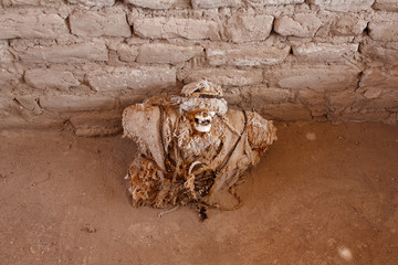 Cmentarz Chauchilla w pobliżu Nazca w Peru