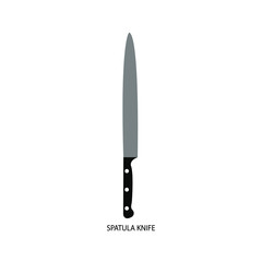 Spatula knife icon on the white background. Vector illustration