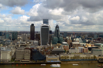 Fototapeta na wymiar Cityscape Skyline of the City of London seen from the Shard England