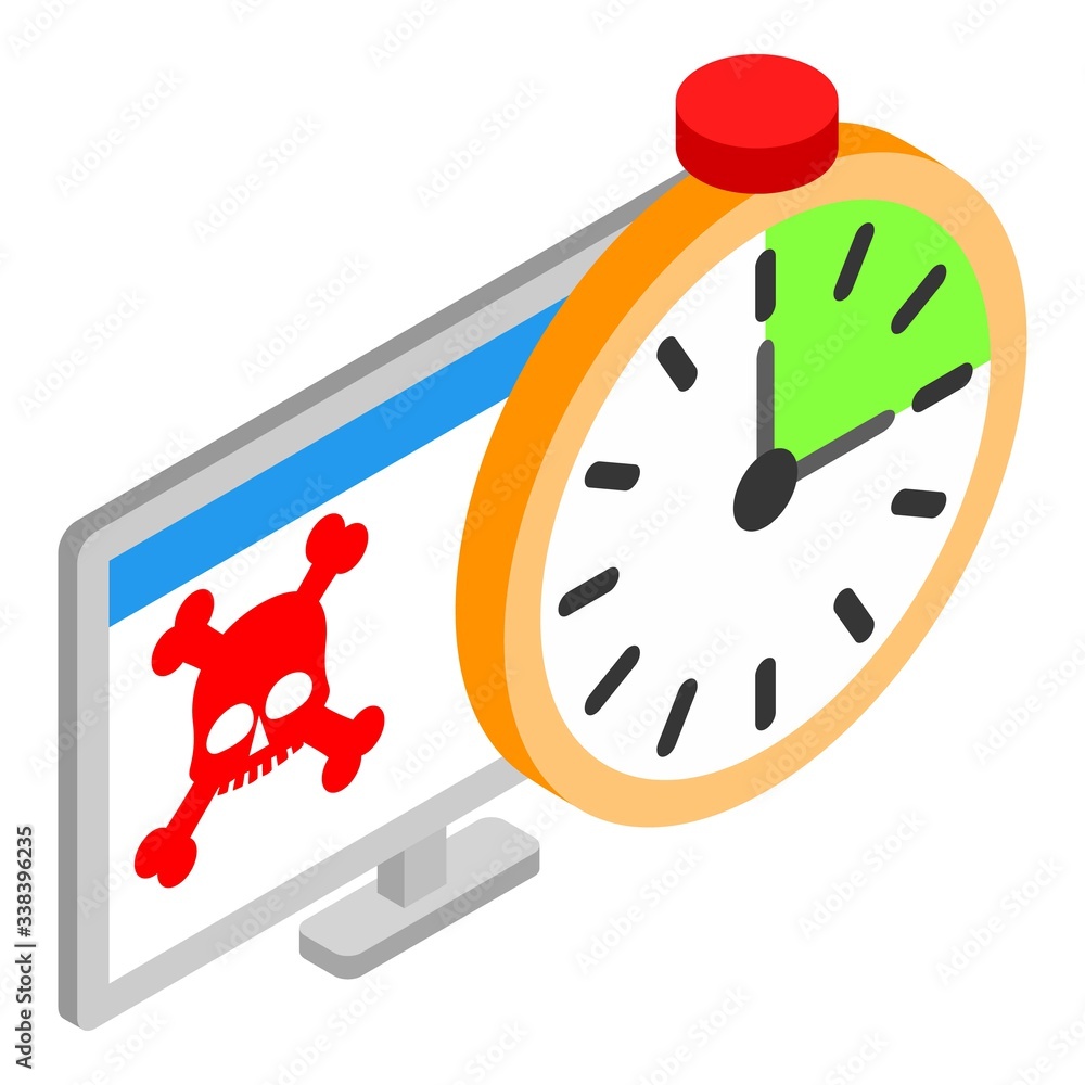 Poster software testing icon. isometric illustration of software testing vector icon for web