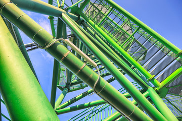 WROCLAW, POLAND - MARCH 11, 2020: The Kotowice observation tower is located just off the bank of...
