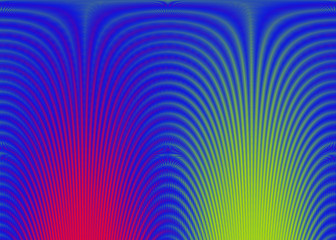 Red, yellow and blue color sun burst design.