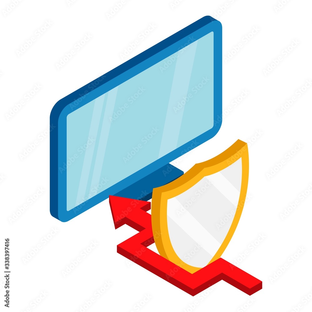 Poster hacking concept icon. isometric illustration of hacking concept vector icon for web