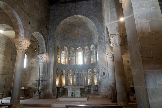 Medieval church of Gropina, Tuscany, interior