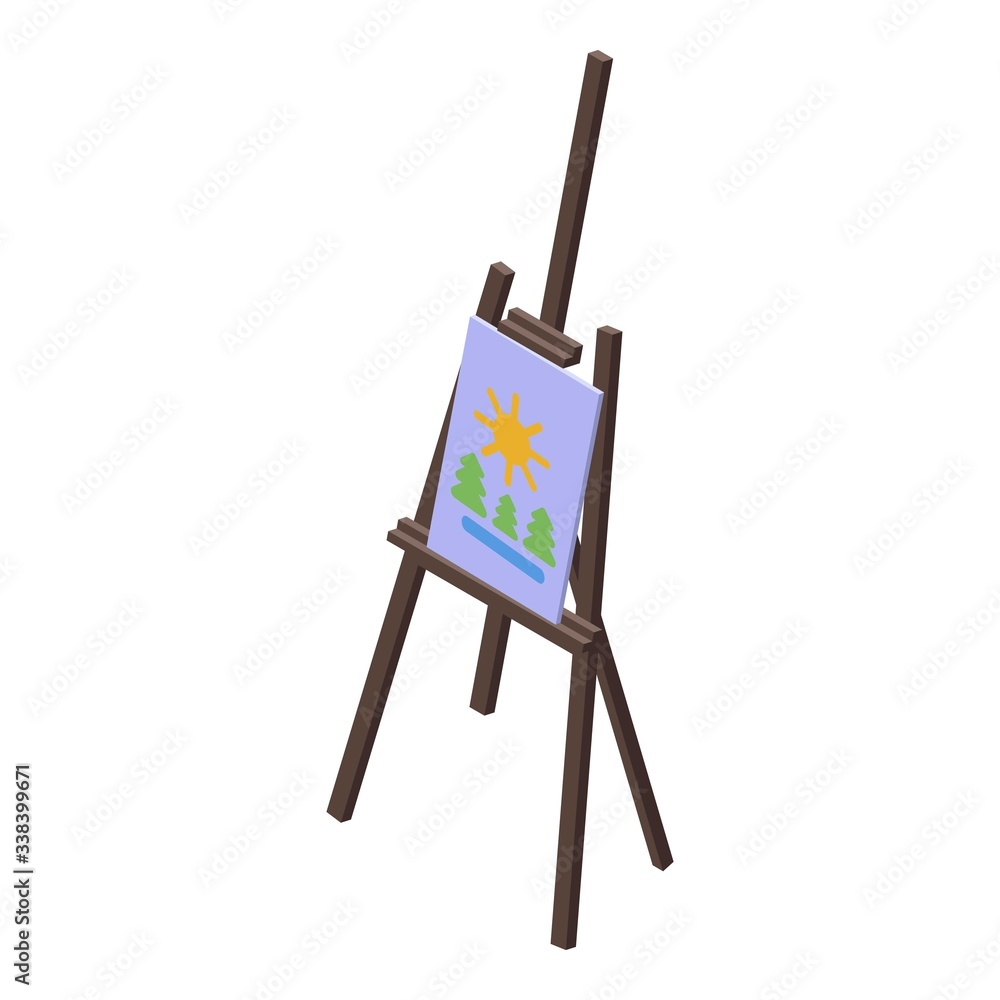 Poster easel icon. isometric of easel vector icon for web design isolated on white background