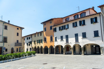 Fototapeta na wymiar Main square of Reggello, Florence