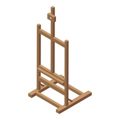 Easel frame icon. Isometric of easel frame vector icon for web design isolated on white background