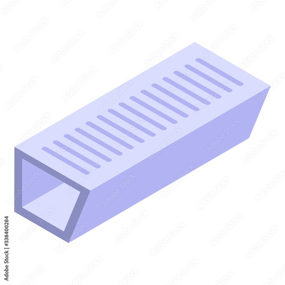 Poster iron gutter icon. isometric of iron gutter vector icon for web design isolated on white background