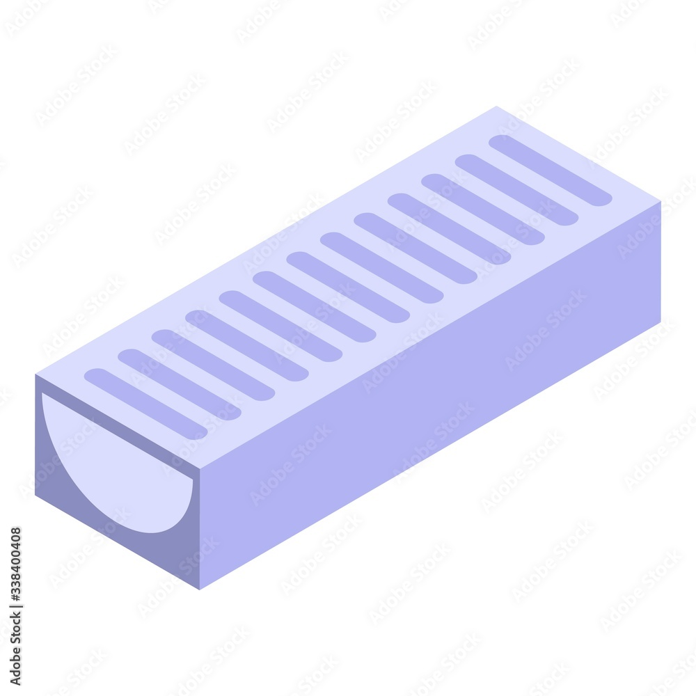 Poster metal gutter icon. isometric of metal gutter vector icon for web design isolated on white background