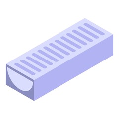 Metal gutter icon. Isometric of metal gutter vector icon for web design isolated on white background