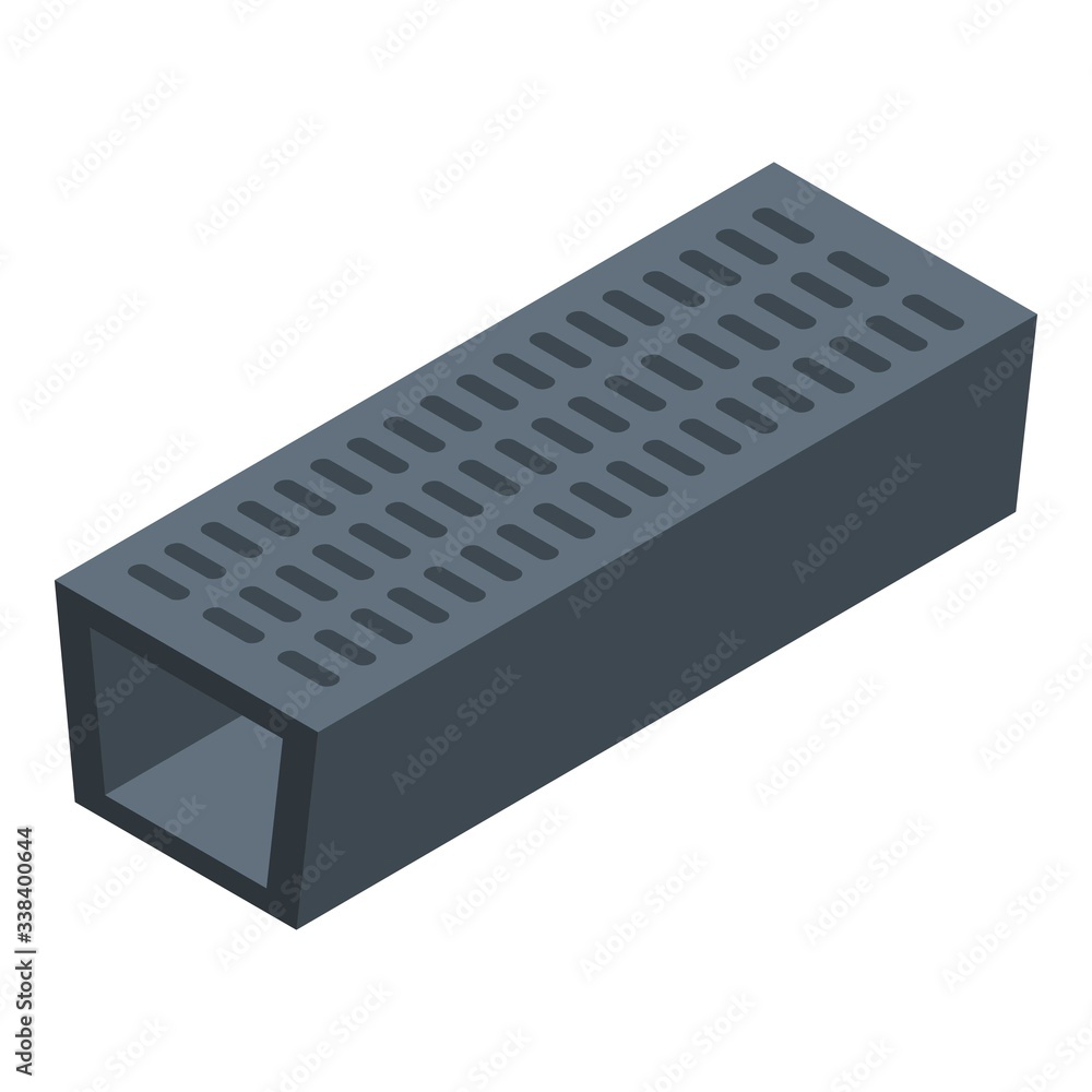 Poster yard ground gutter icon. isometric of yard ground gutter vector icon for web design isolated on whit
