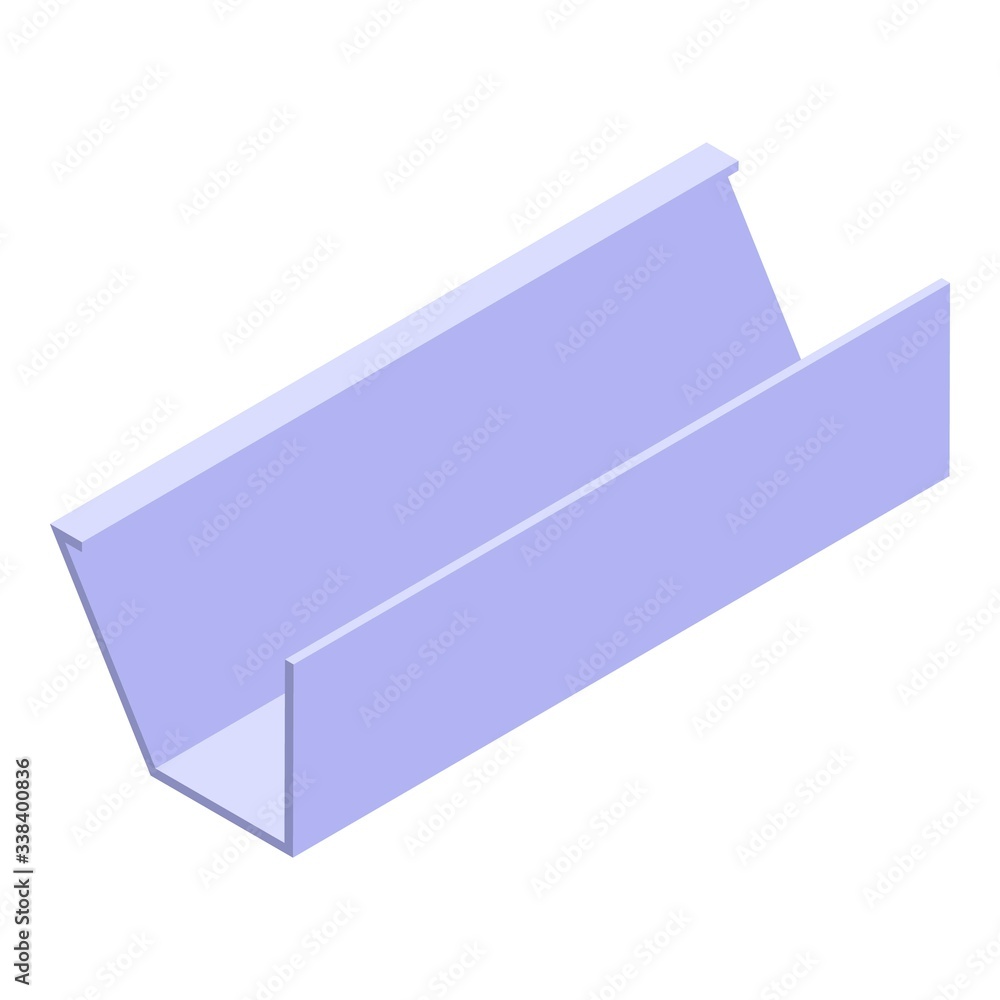 Poster chute gutter icon. isometric of chute gutter vector icon for web design isolated on white background